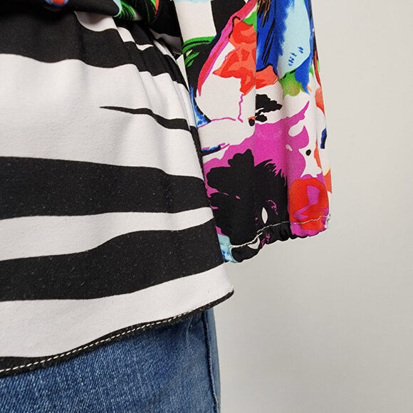 Joseph Ribkoff Tropical Print Top Size 12 - Picture 5 of 9